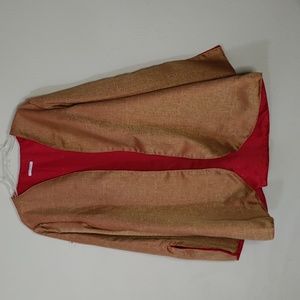 Lady Godiva Designs Women's Size Large Oversize Open Front, Reversible Jacket